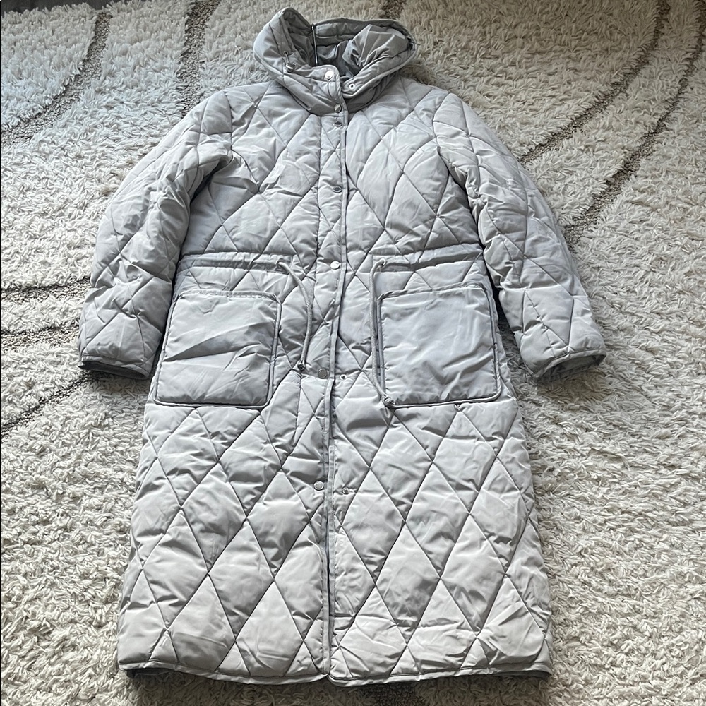 Kenneth Cole Long Puffer Coat, Hooded, size 9